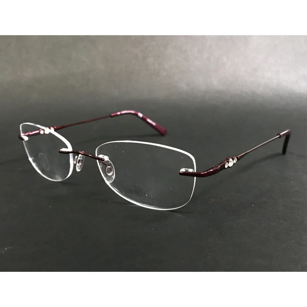 Pure Airlock Eyeglasses Frames EMBRACE 202 604 Burgundy Titanium 49-18-140